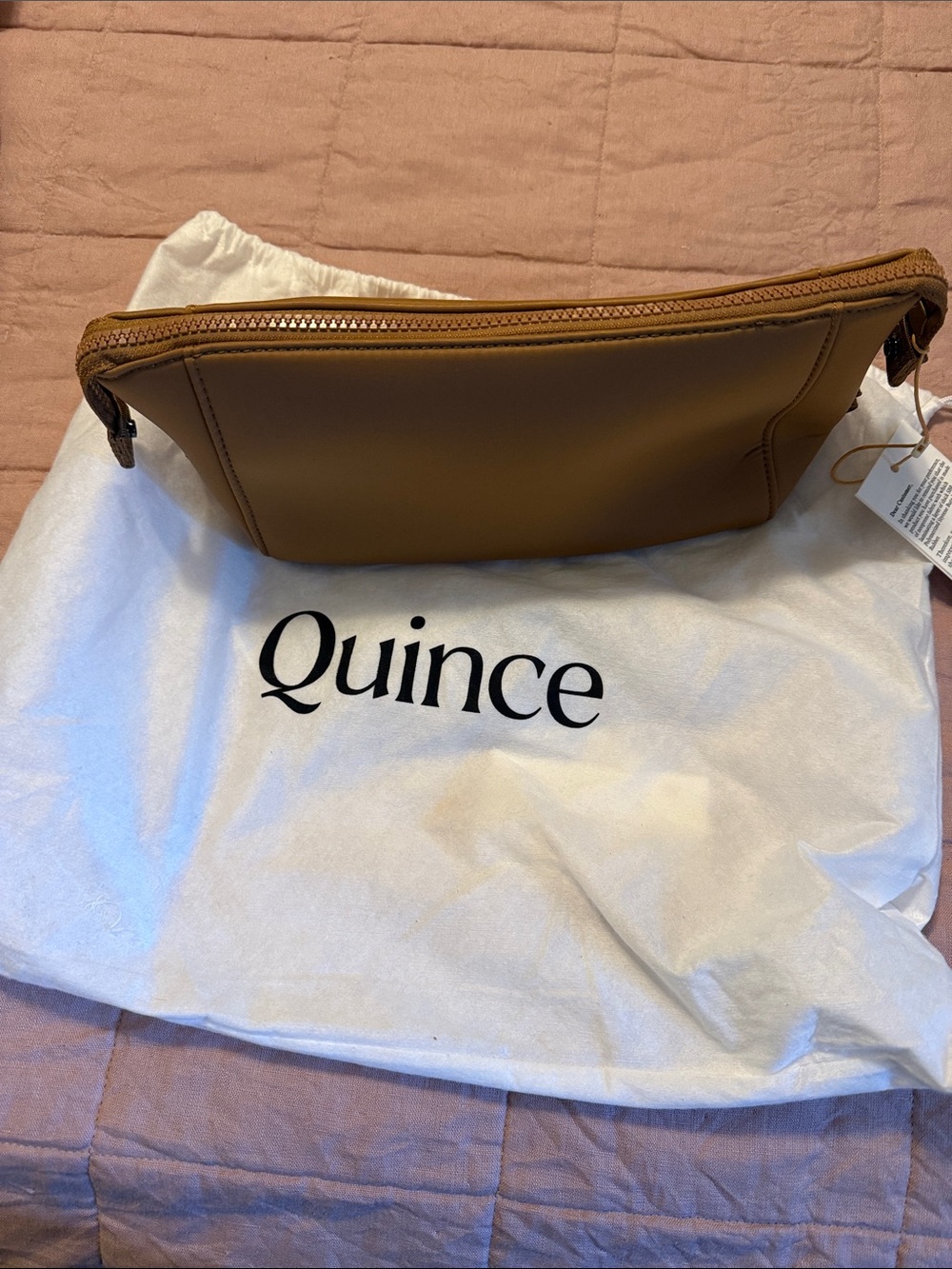 Quince Neoprene Zip Pouch in Saddle Brown